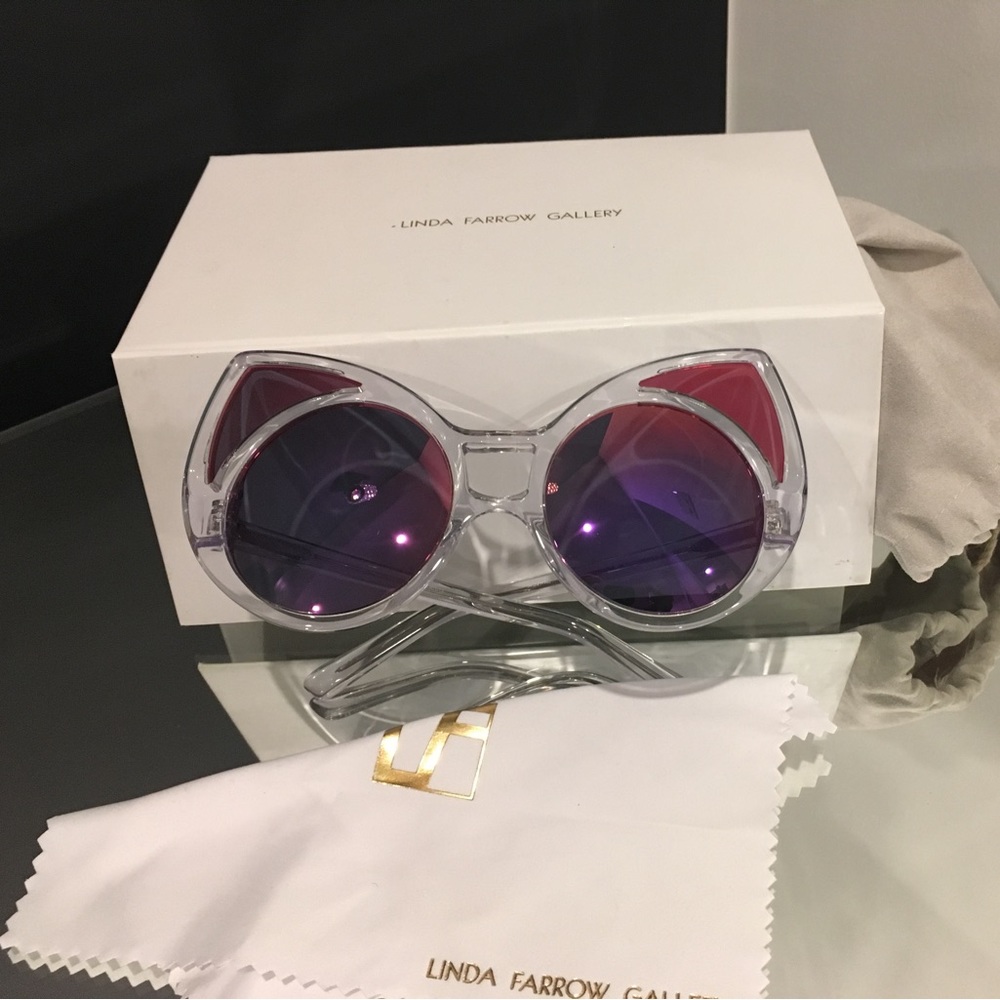 Linda Farrow - Khaleda Rajab + Fahad Almarzoug cat eye sunglasses